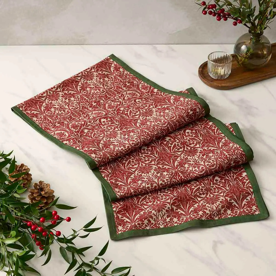 Morris & Co. Bluebell Red Table Runner by Spode