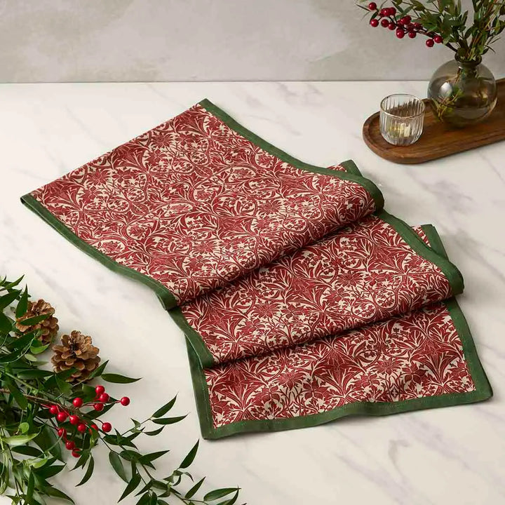 Morris & Co. Bluebell Red Table Runner by Spode