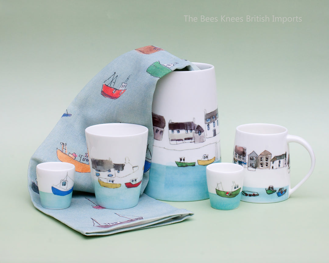 Bobbing Boats on the Sea Wall Vase