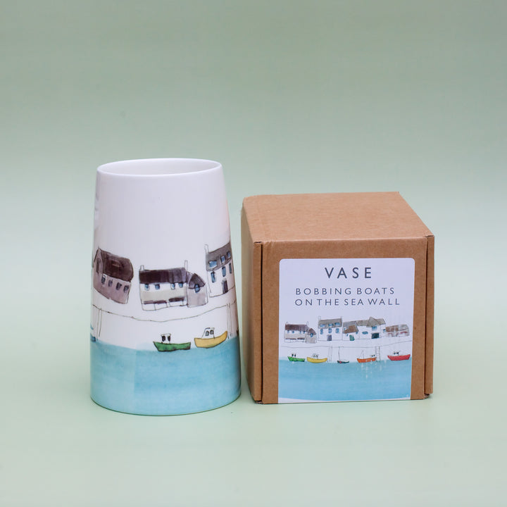 Bobbing Boats on the Sea Wall Vase