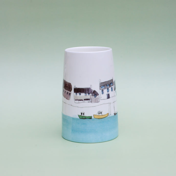 Bobbing Boats on the Sea Wall Vase