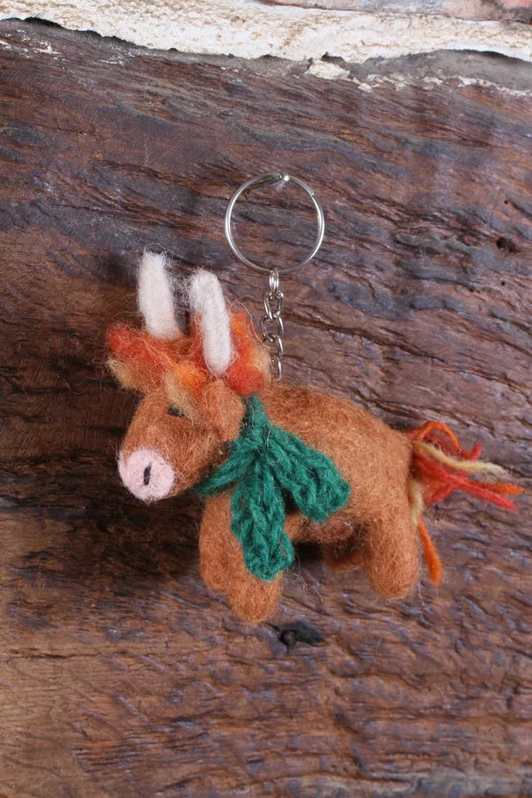 Bonnie the Baby Cow Felt Keyring