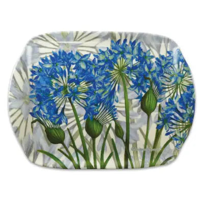 Caroline Cleave Bright and Colorful Agapanthus Melamine Medium Tray