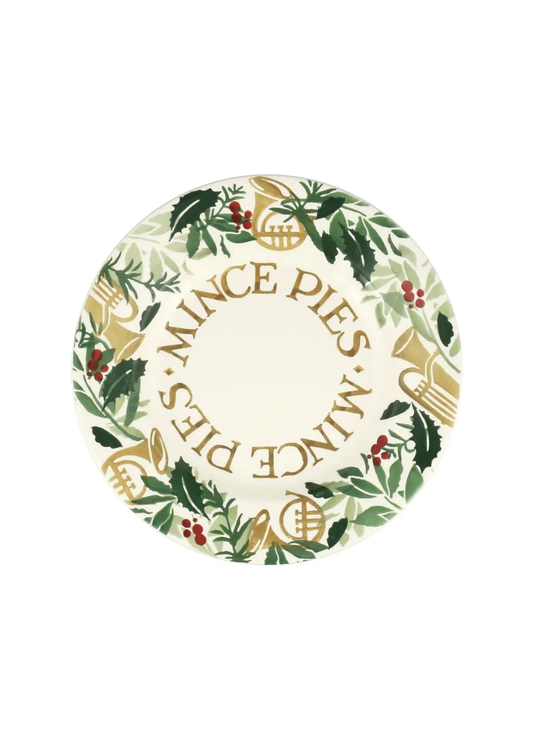 Bring In The Green Mince Pies 8 1/2 inch Plate