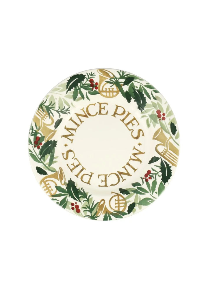 Bring In The Green Mince Pies 8 1/2 inch Plate
