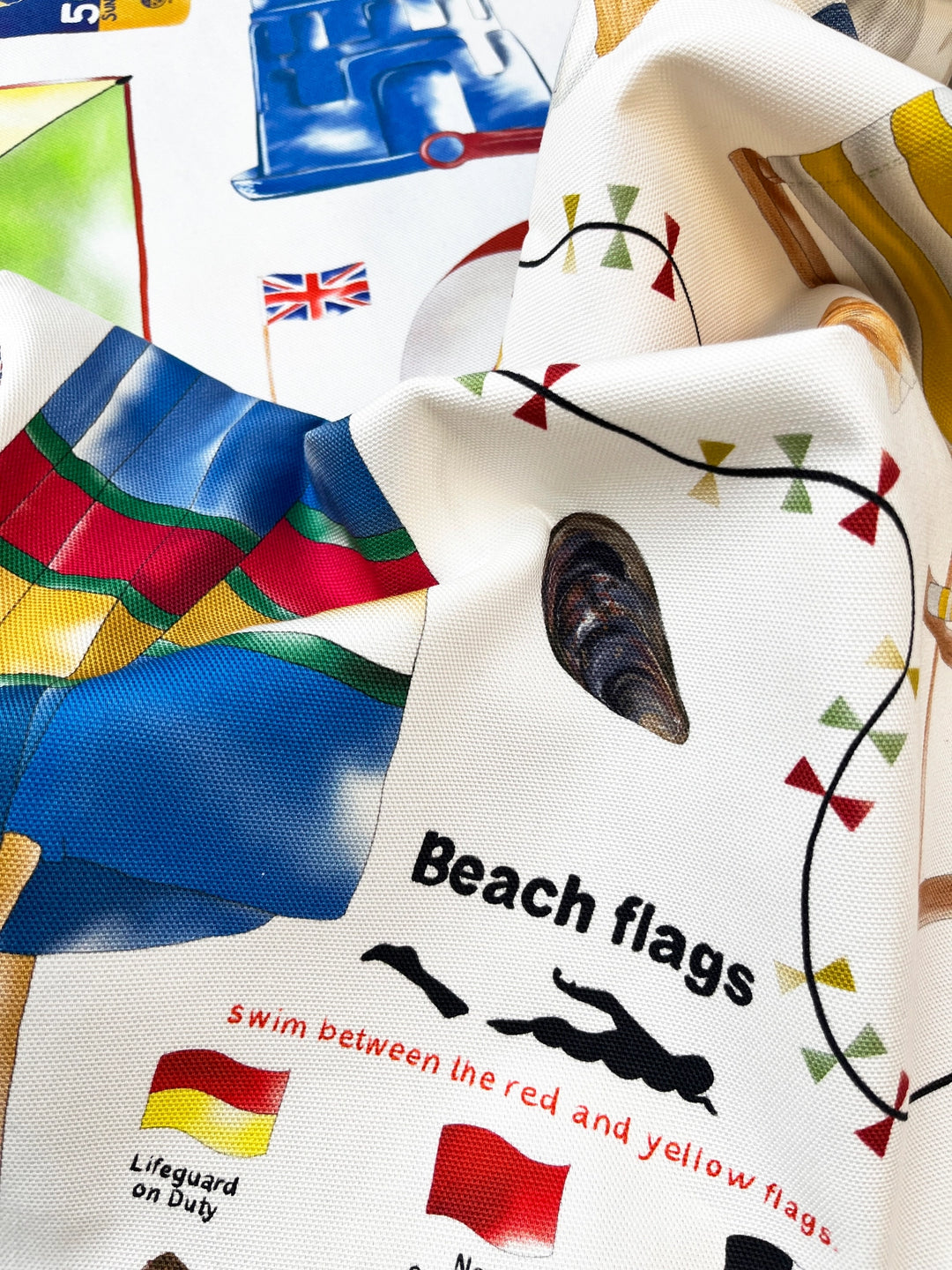 British Seaside Tea Towel by Corinne Alexander
