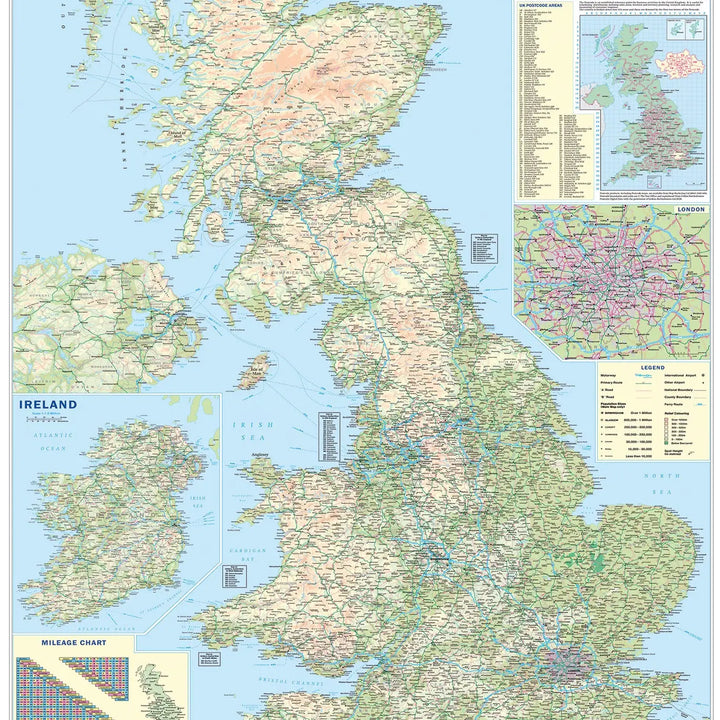 British Isles Road Map 1000 Piece Jigsaw Puzzle