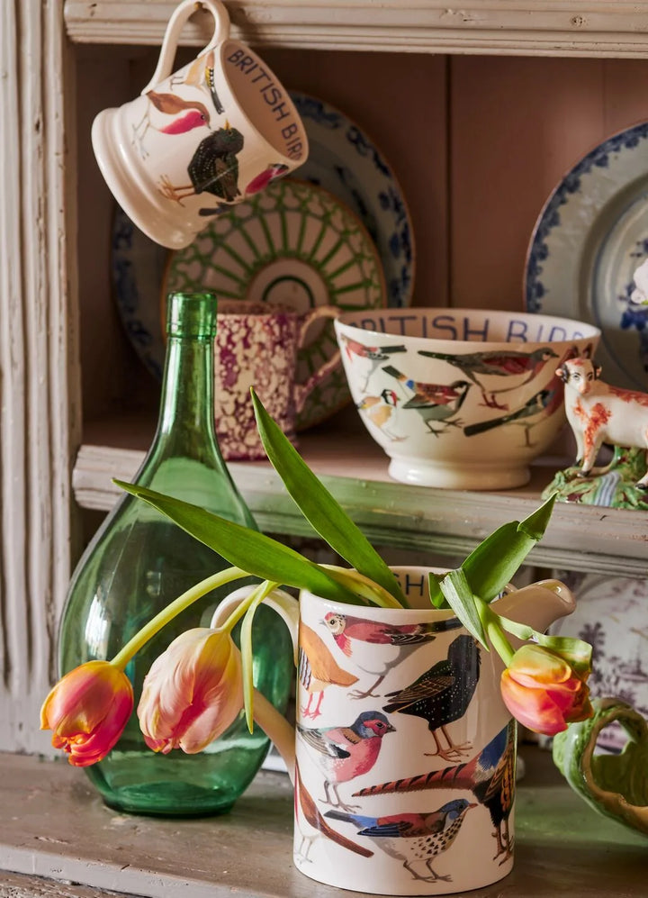 British Birds Large Straight Jug