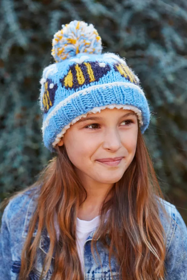 Kids Animal Bobble Hat - Bumblebee