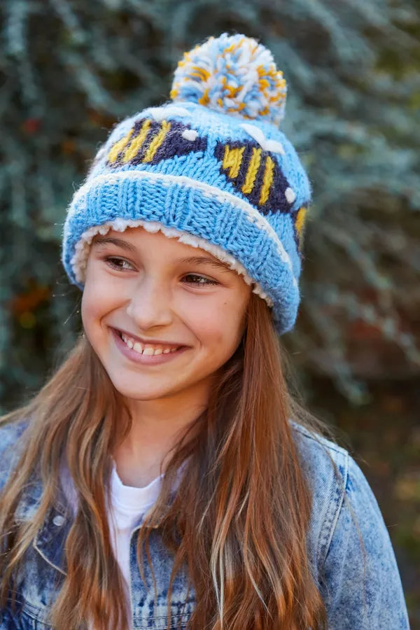 Kids Animal Bobble Hat - Bumblebee