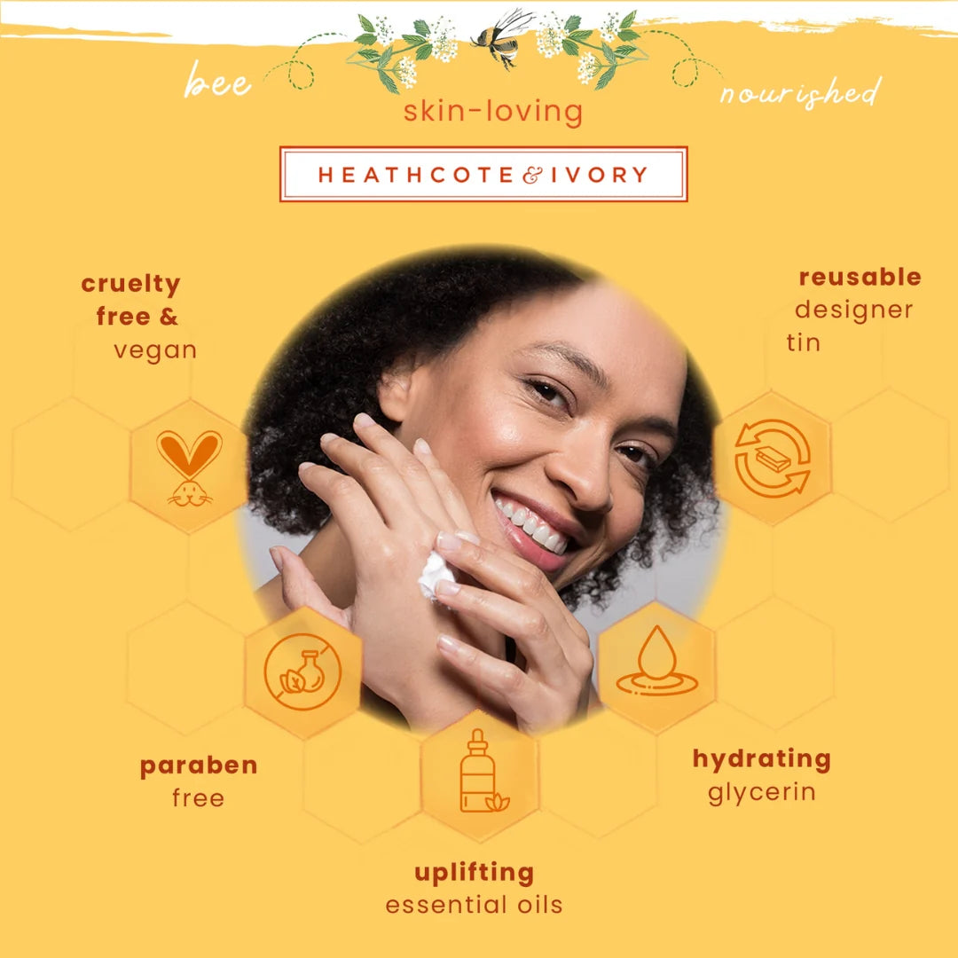 Heathcote & Ivory Busy Bee Vegan Hand Cream Tin