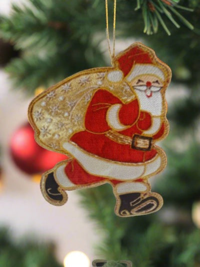 Santa with Gold Sack Decoration by Tinker Tailor London