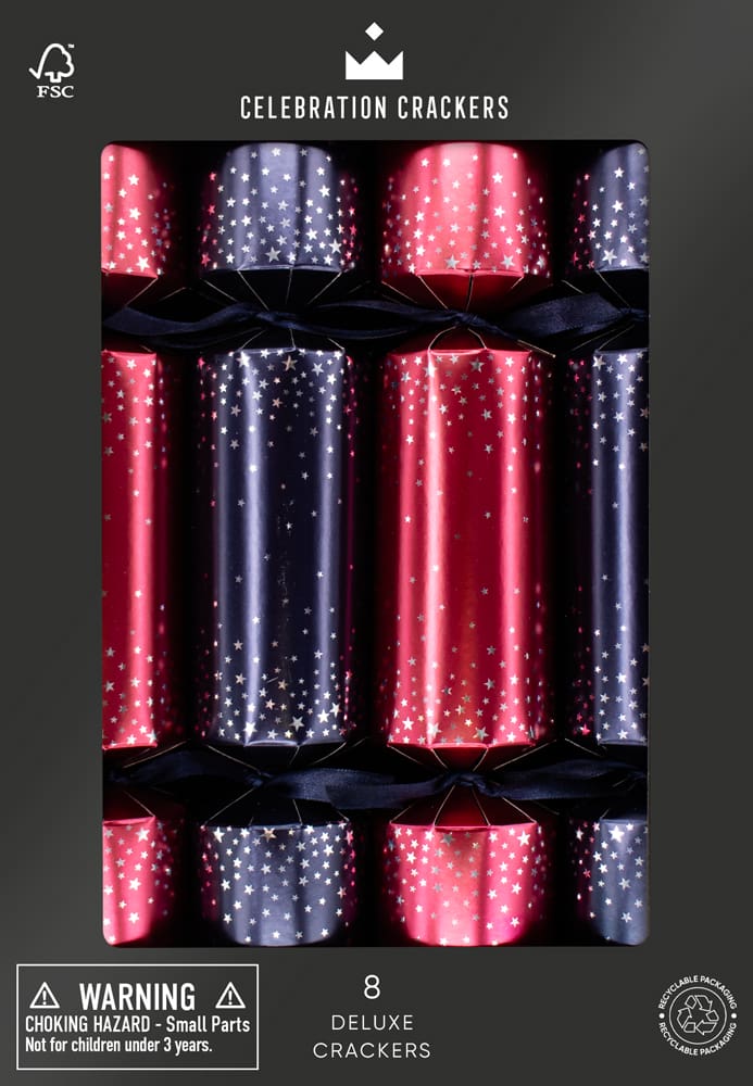 Midnight Stars Crackers Box of 8