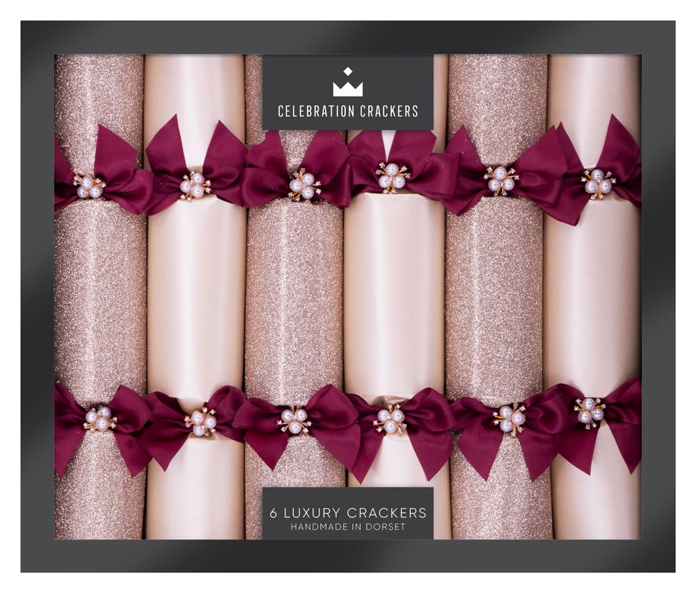 Ruby Splendor 13in Luxury Crackers Box of 6