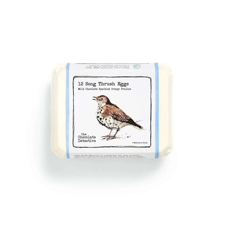 12 Song Thrush Eggs by The Chocolate Detective
