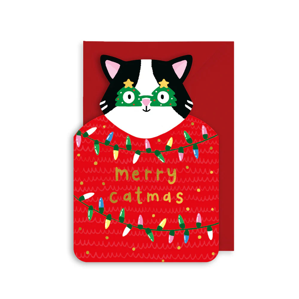Merry Catmas Greeting Card