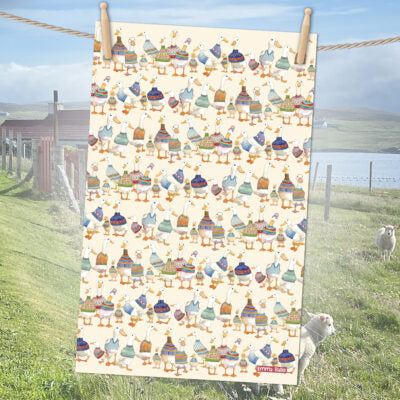 Dapper Ducks Tea Towel