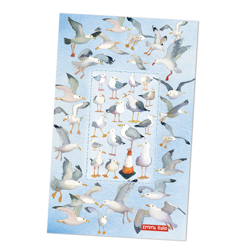 Mr. Seagull Tea Towel