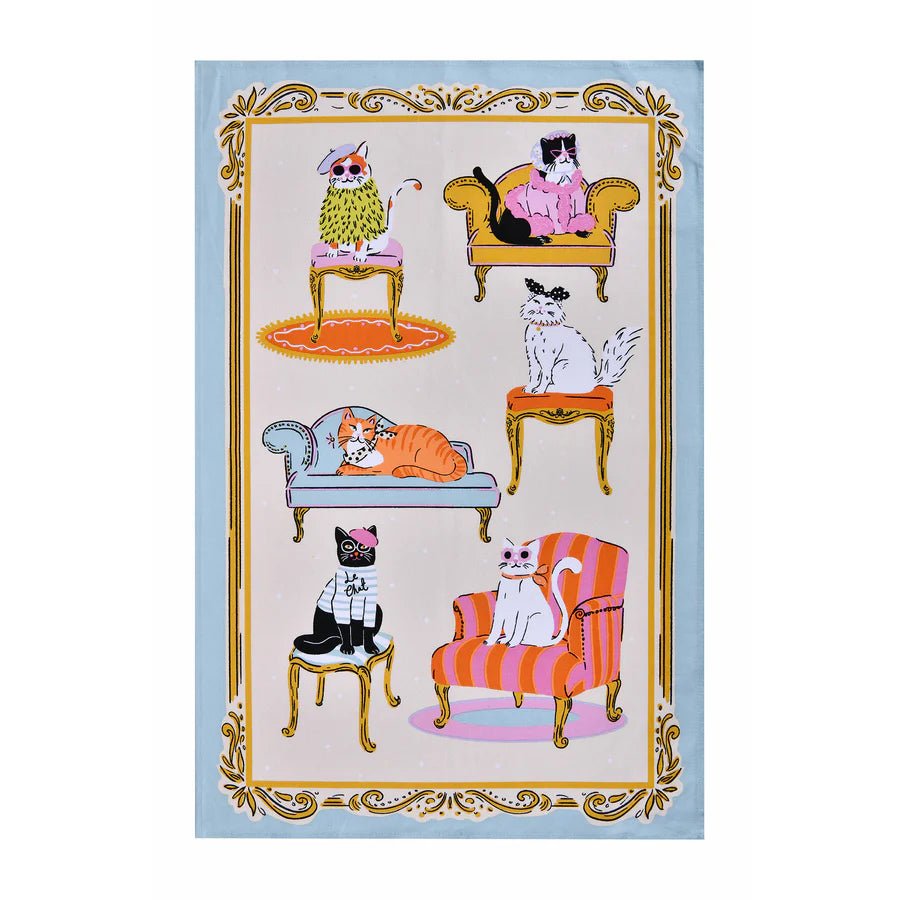 Cool Cats Cotton Tea Towel