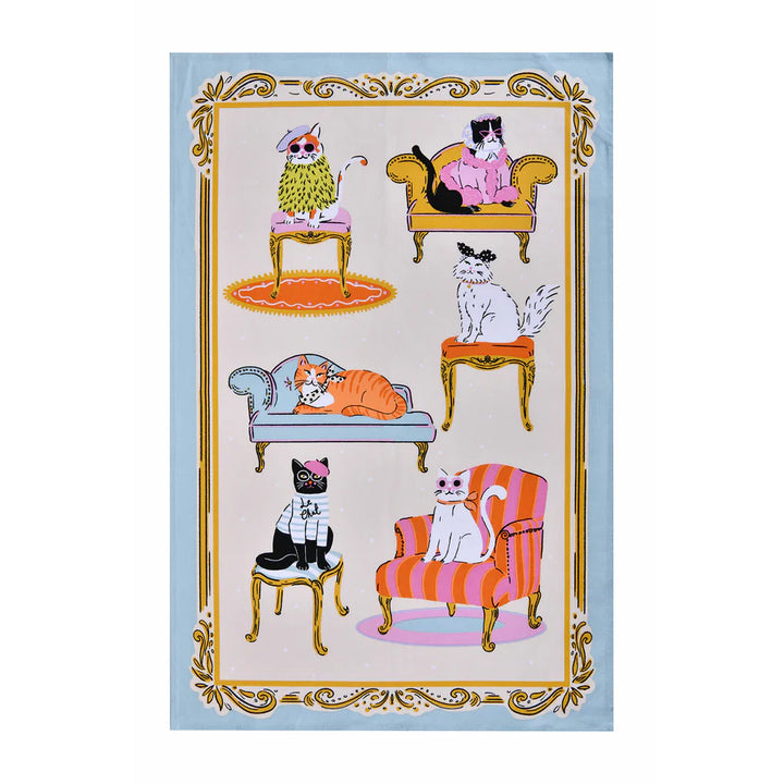 Cool Cats Cotton Tea Towel