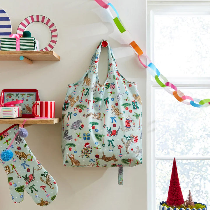 Christmas Cats Packable Bag