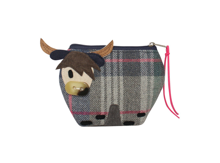 Tweed Cow Purse