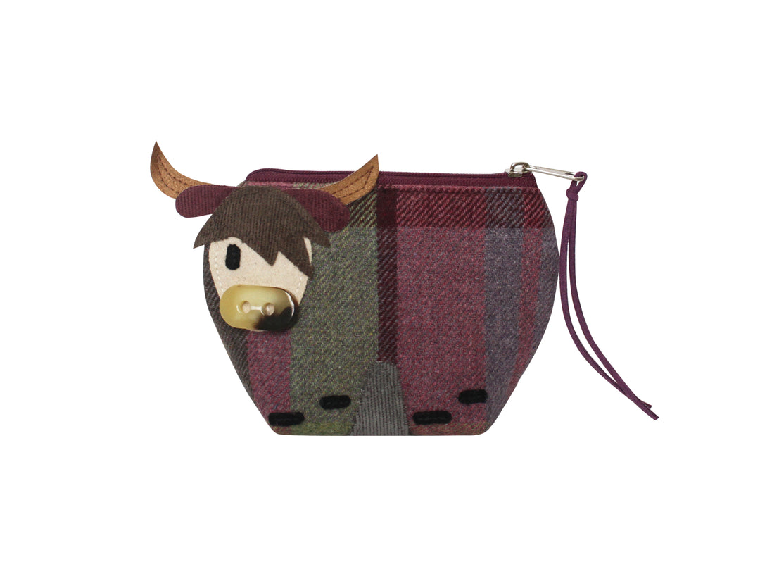 Tweed Cow Purse