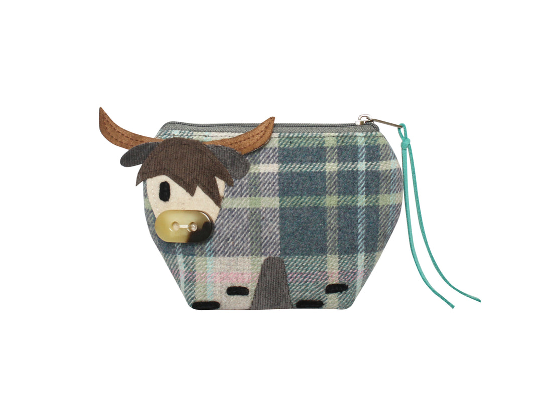 Tweed Cow Purse