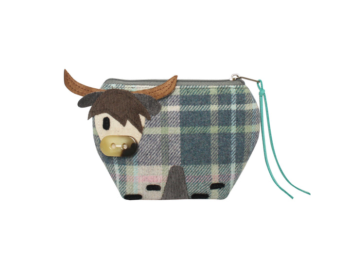 Tweed Cow Purse