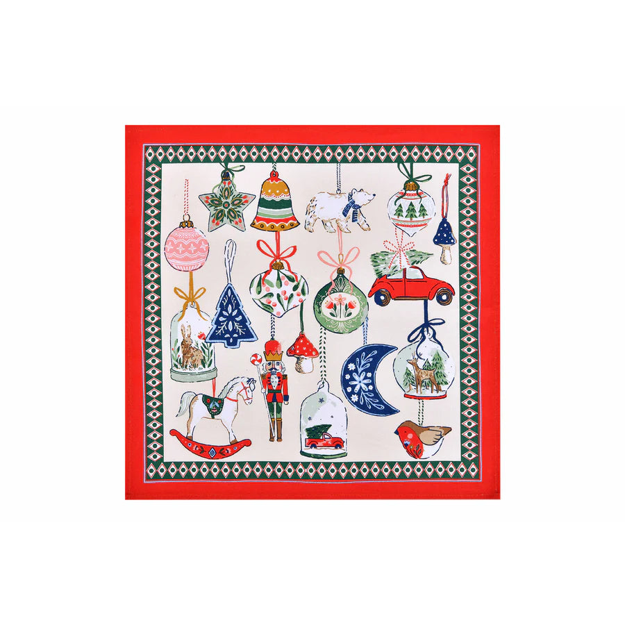 Christmas Ornaments Cotton Napkin 2 pack
