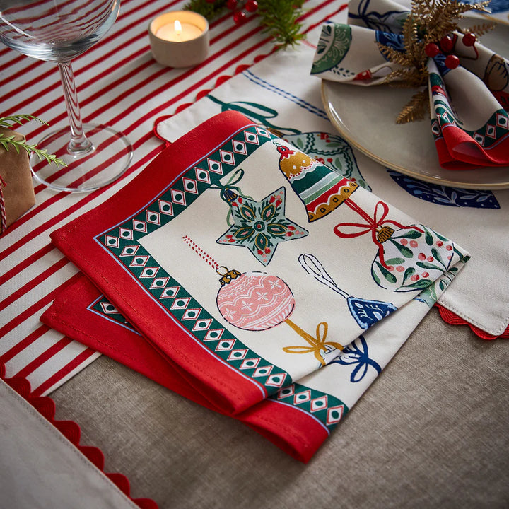 Christmas Ornaments Cotton Napkin 2 pack