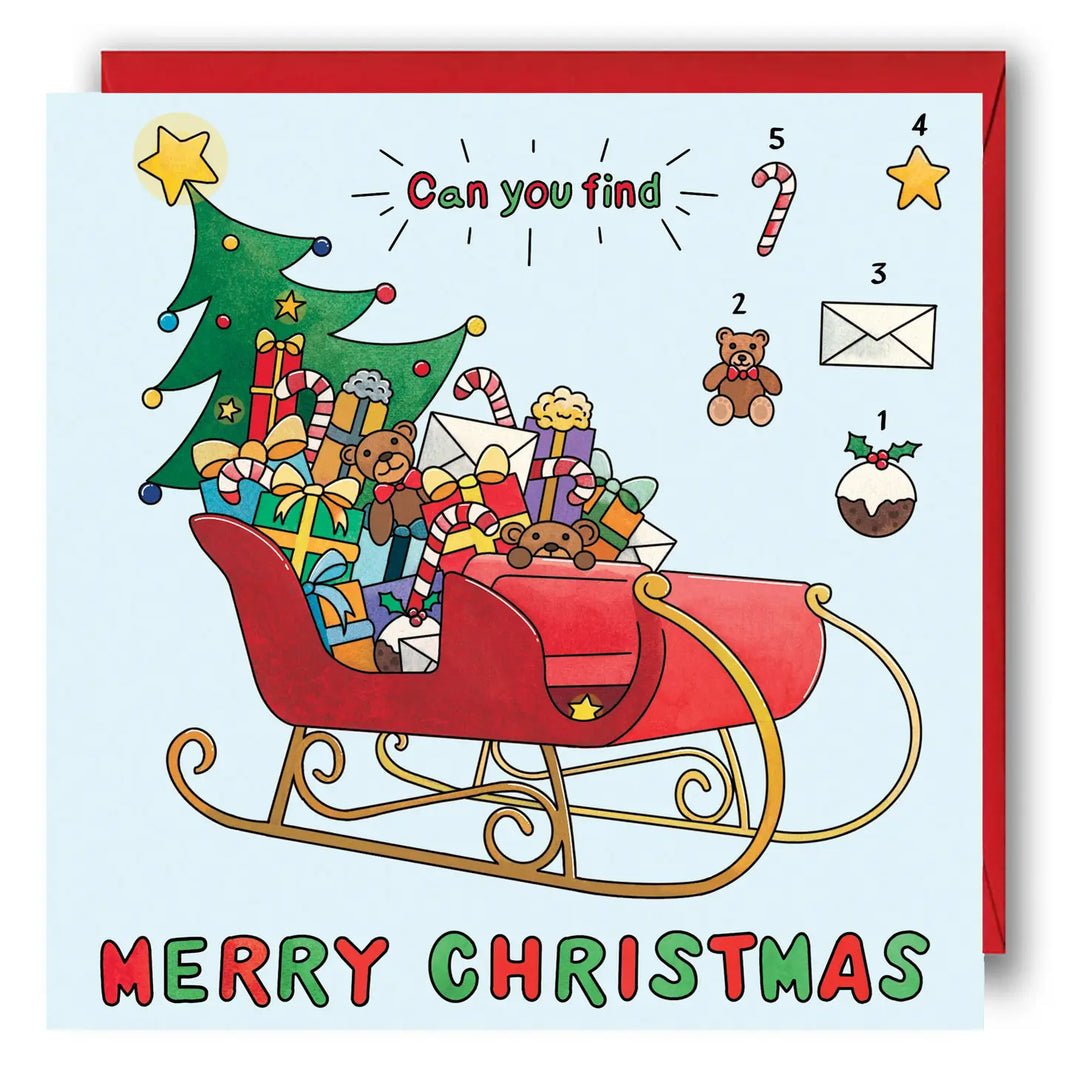 Can you find? Puzzle Christmas Card