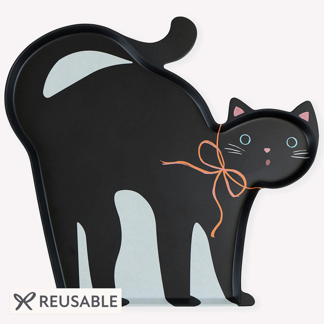 Halloween Cat Shaped Reusable Platter