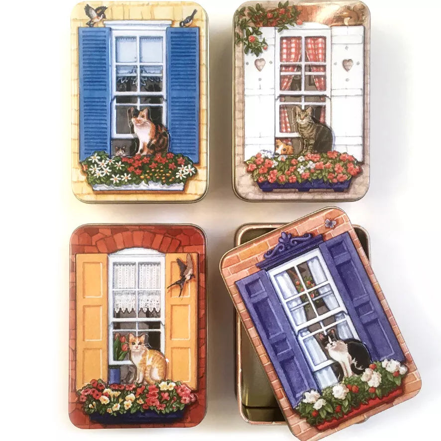 Cat Window Tins