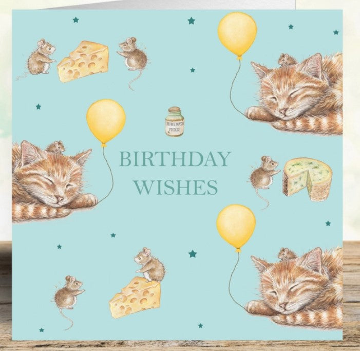 Cat & Mice Birthday Card