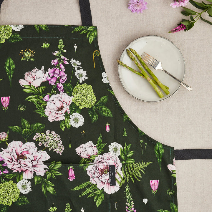 Summer Garden Apron - Dark Green