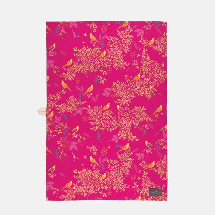Sara Miller Chelsea Pink Tea Towel