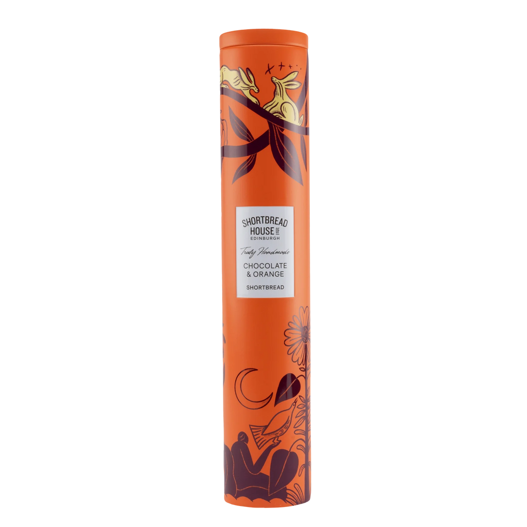 Eden Range Truly Handmade Shortbread with Chocolate & Orange 250g Tall Tin