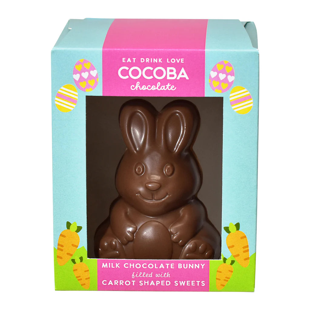 Milk Chocolate Bunny Filled with Carrot Shaped Sweets