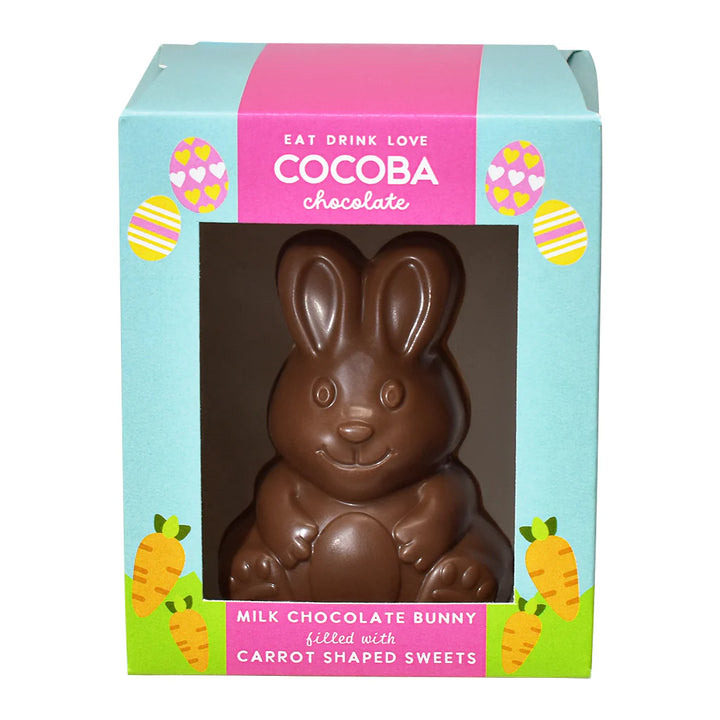 Milk Chocolate Bunny Filled with Carrot Shaped Sweets