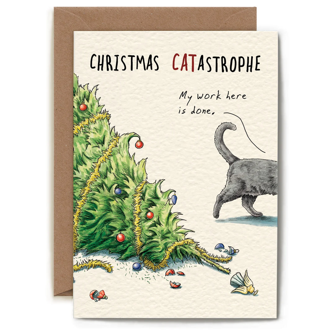 Christmas Catastrophe Christmas Greetings Card