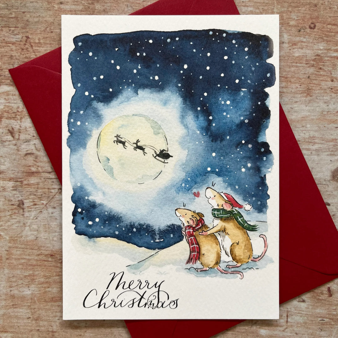 Looking For Santa Mice Christmas Card