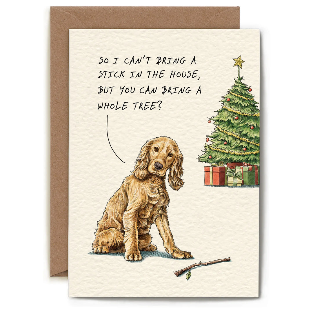Christmas Stick Christmas Greetings Card