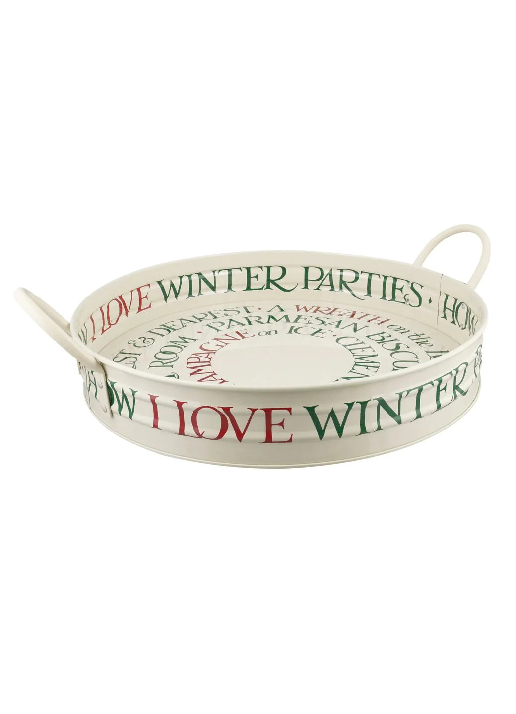 Christmas Toast Large Handled Tray