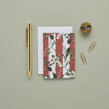 Christmas Mini Card - Carnivalesque - Red Harlequin
