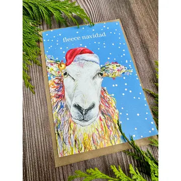 Christmas Sheep Eco Friendly Art Card