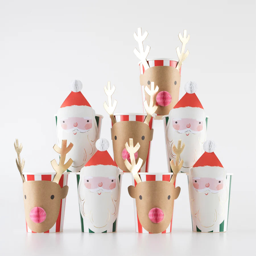 Christmas Honeycomb Cups (Set of 8)