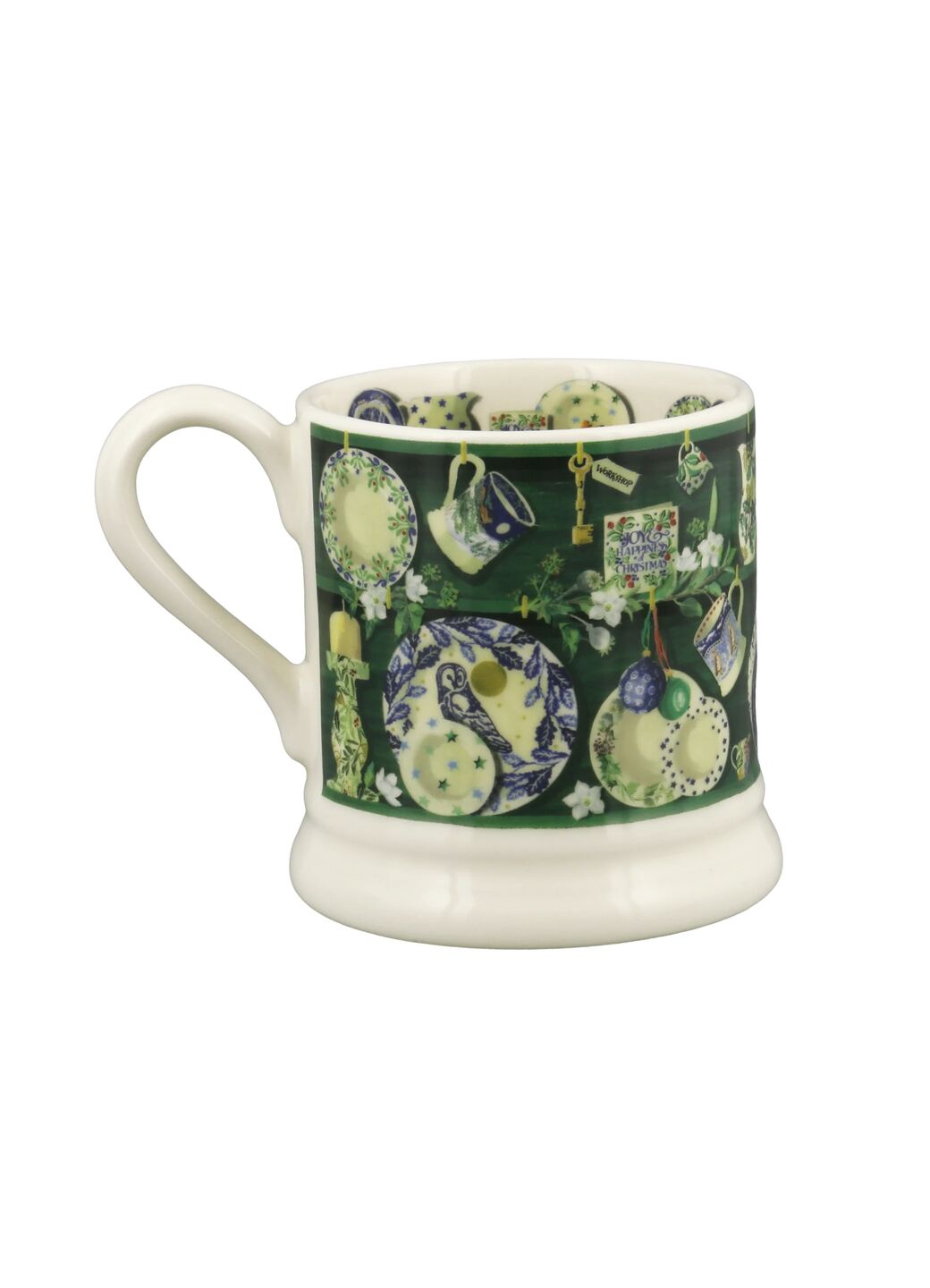 Green Christmas Dresser 1/2 Pint Mug
