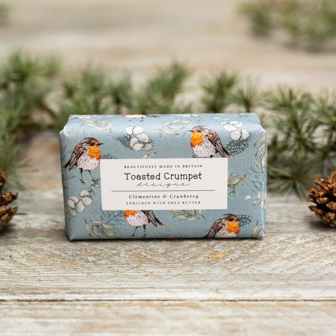 'Robin & Eucalyptus' Clementine & Cranberry 190g Soap Bar