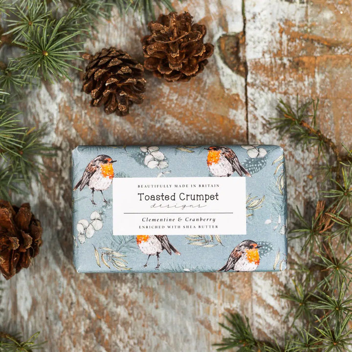 'Robin & Eucalyptus' Clementine & Cranberry 190g Soap Bar